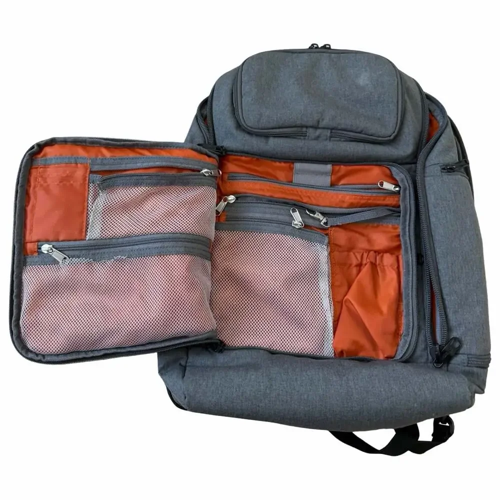 eBags EB2146-16C Professional Slim Laptop Backpack Gray Orange Travel